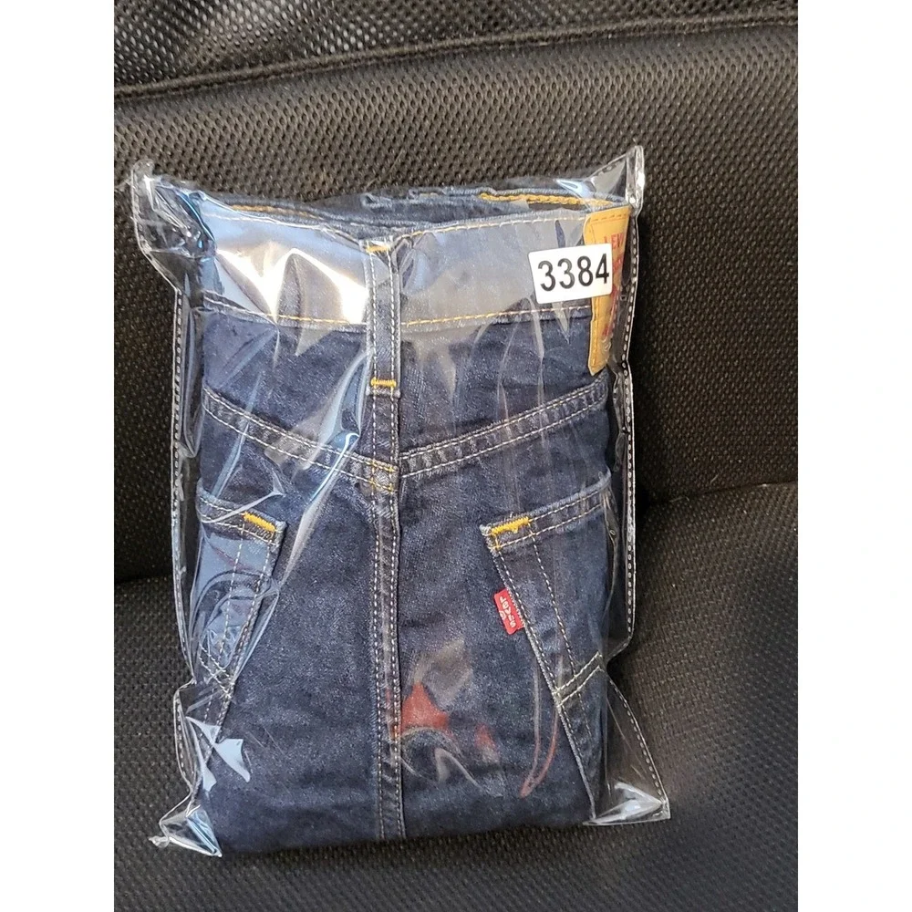 Levis 505 Mens Jeans Regular Fit Straight Leg Dark Wash‎ Denim Size W32 L30 Work
